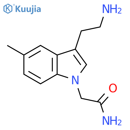 2-3-(2-aminoethyl)-5-methyl-1H-indol-1-ylacetamide structure