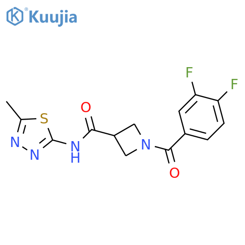 1-(3,4-difluorobenzoyl)-N-(5-methyl-1,3,4-thiadiazol-2-yl)azetidine-3-carboxamide structure