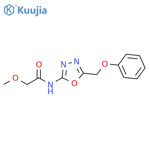 2-methoxy-N-[5-(phenoxymethyl)-1,3,4-oxadiazol-2-yl]acetamide structure