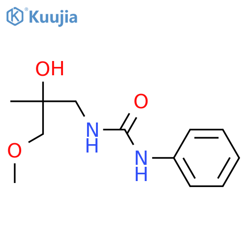 3-(2-hydroxy-3-methoxy-2-methylpropyl)-1-phenylurea structure