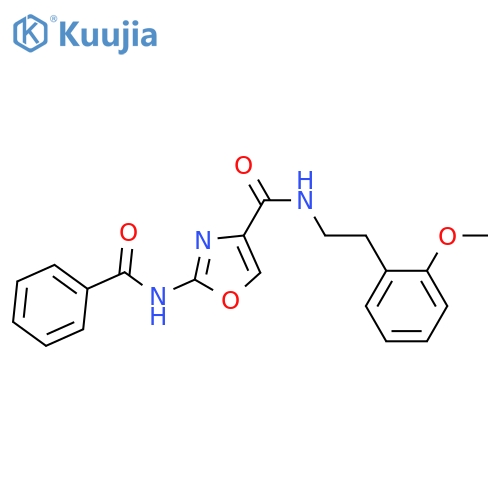 2-benzamido-N-2-(2-methoxyphenyl)ethyl-1,3-oxazole-4-carboxamide structure