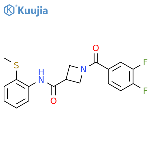 1-(3,4-difluorobenzoyl)-N-2-(methylsulfanyl)phenylazetidine-3-carboxamide structure
