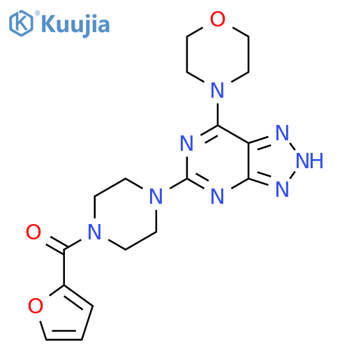 4-{5-[4-(furan-2-carbonyl)piperazin-1-yl]-3H-[1,2,3]triazolo[4,5-d]pyrimidin-7-yl}morpholine structure