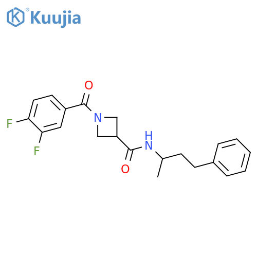 1-(3,4-difluorobenzoyl)-N-(4-phenylbutan-2-yl)azetidine-3-carboxamide structure