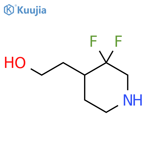 2-(3,3-Difluoropiperidin-4-yl)ethan-1-ol structure