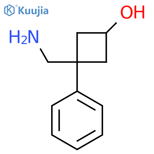 3-(Aminomethyl)-3-phenylcyclobutan-1-ol structure