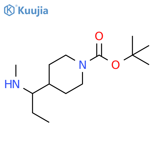 tert-butyl 4-[1-(methylamino)propyl]piperidine-1-carboxylate structure