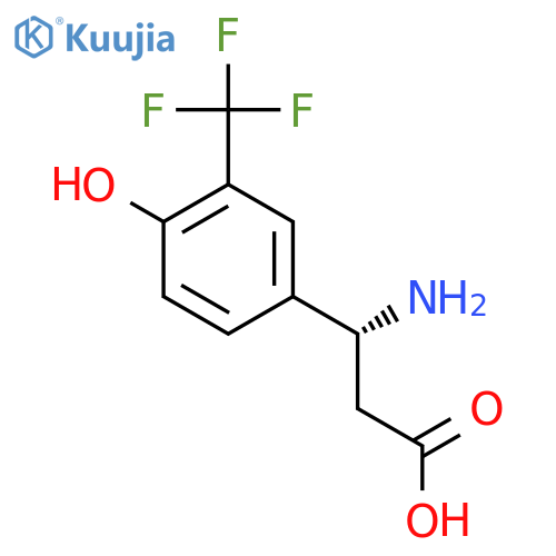 (3R)-3-AMINO-3-[4-HYDROXY-3-(TRIFLUOROMETHYL)PHENYL]PROPANOIC ACID structure
