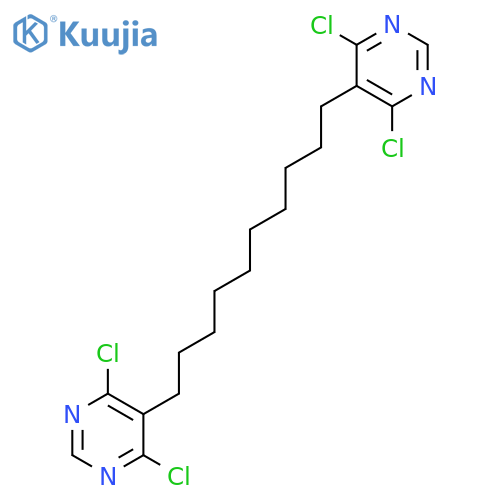 Pyrimidine, 5,5'-(1,10-decanediyl)bis[4,6-dichloro- structure