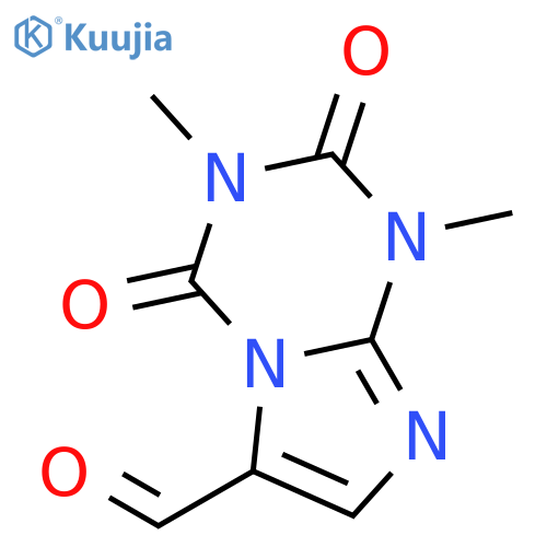 1,2,3,4-tetrahydro-1,3-dimethyl-2,4-dioxo-Imidazo[1,2-a]-1,3,5-triazine-6-carboxaldehyde structure