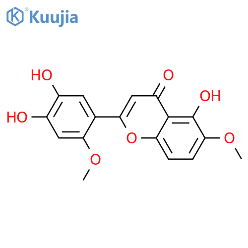 4H-1-Benzopyran-4-one,2-(4,5-dihydroxy-2-methoxyphenyl)-5-hydroxy-6-methoxy- structure
