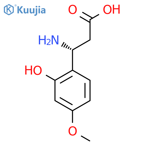(3R)-3-AMINO-3-(2-HYDROXY-4-METHOXYPHENYL)PROPANOIC ACID structure