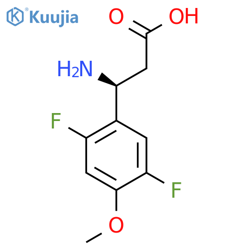 (3S)-3-AMINO-3-(2,5-DIFLUORO-4-METHOXYPHENYL)PROPANOIC ACID structure