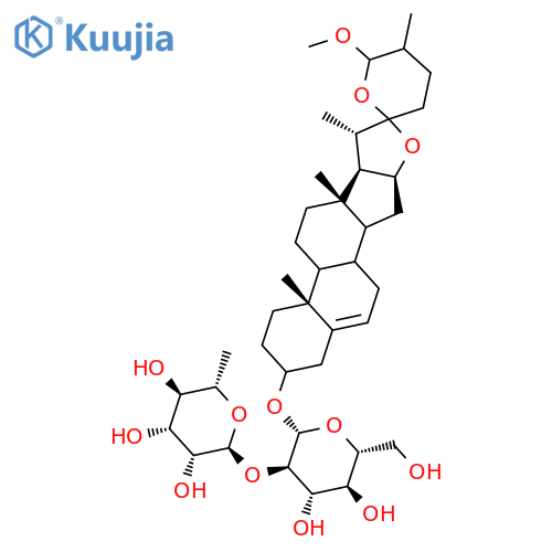 b-D-Glucopyranoside, (3b,25R,26R)-26-methoxyspirost-5-en-3-yl2-O-(6-deoxy-a-L-mannopyranosyl)-(9CI) structure