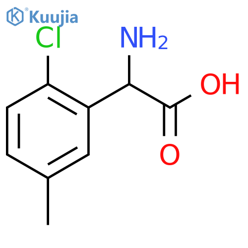 2-amino-2-(2-chloro-5-methylphenyl)acetic acid structure