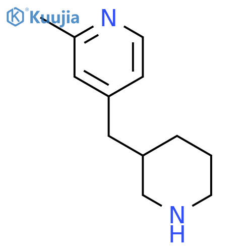 2-methyl-4-(piperidin-3-yl)methylpyridine structure
