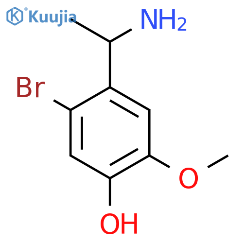 4-(1-aminoethyl)-5-bromo-2-methoxyphenol structure
