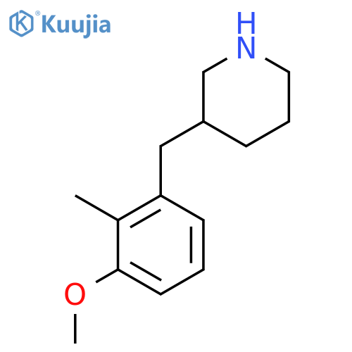 3-(3-methoxy-2-methylphenyl)methylpiperidine structure