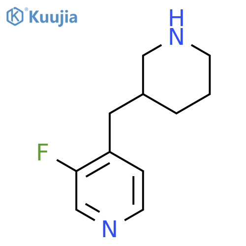 3-fluoro-4-(piperidin-3-yl)methylpyridine structure