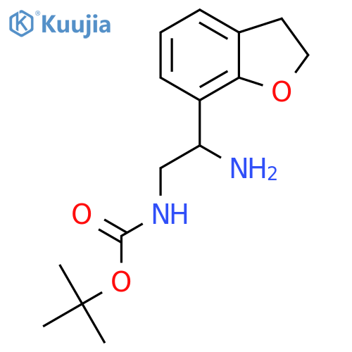 tert-butyl N-2-amino-2-(2,3-dihydro-1-benzofuran-7-yl)ethylcarbamate structure