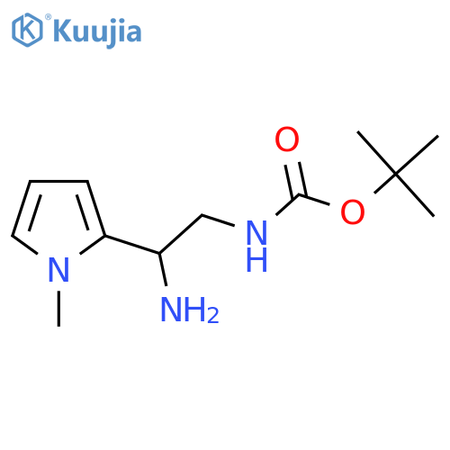 tert-butyl N-2-amino-2-(1-methyl-1H-pyrrol-2-yl)ethylcarbamate structure