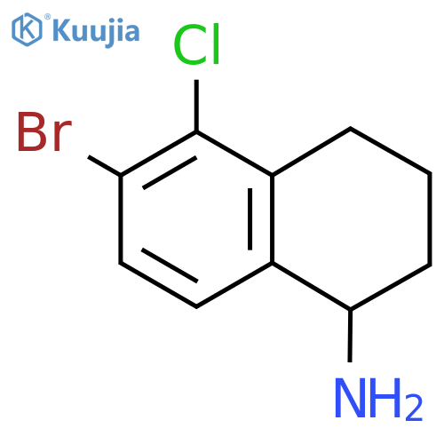 6-BROMO-5-CHLORO-1,2,3,4-TETRAHYDRONAPHTHALEN-1-AMINE structure
