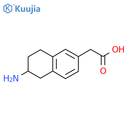 2-(6-Amino-5,6,7,8-tetrahydronaphthalen-2-yl)acetic acid structure
