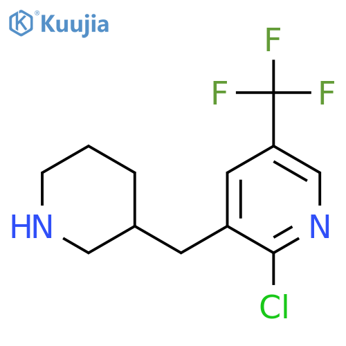 2-chloro-3-(piperidin-3-yl)methyl-5-(trifluoromethyl)pyridine structure