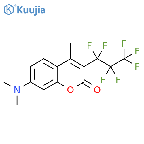 2H-1-Benzopyran-2-one,7-(dimethylamino)-3-(heptafluoropropyl)-4-methyl- structure