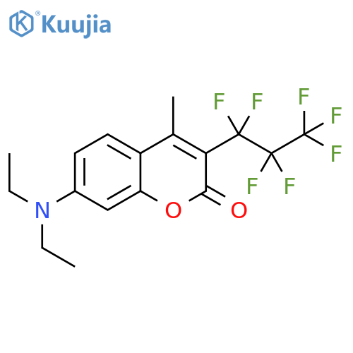 2H-1-Benzopyran-2-one,7-(diethylamino)-3-(heptafluoropropyl)-4-methyl- structure