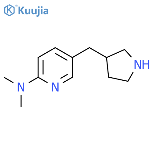 N,N-dimethyl-5-(pyrrolidin-3-yl)methylpyridin-2-amine structure
