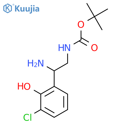 tert-butyl N-2-amino-2-(3-chloro-2-hydroxyphenyl)ethylcarbamate structure