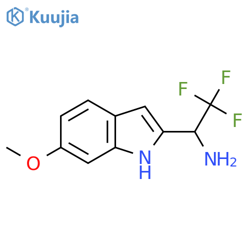 2,2,2-trifluoro-1-(6-methoxy-1H-indol-2-yl)ethan-1-amine structure