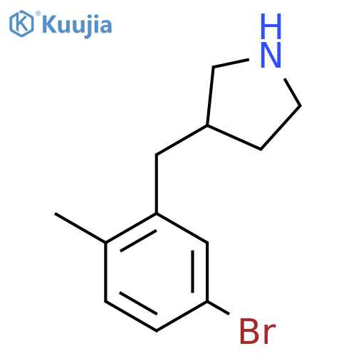 3-[(5-Bromo-2-methylphenyl)methyl]pyrrolidine structure