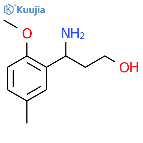 3-amino-3-(2-methoxy-5-methylphenyl)propan-1-ol structure
