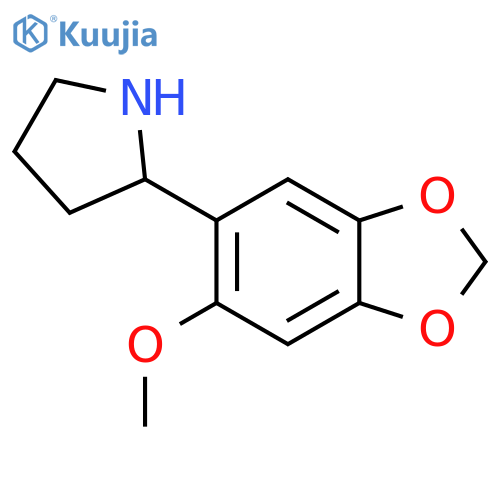 2-(6-methoxy-1,3-dioxaindan-5-yl)pyrrolidine structure