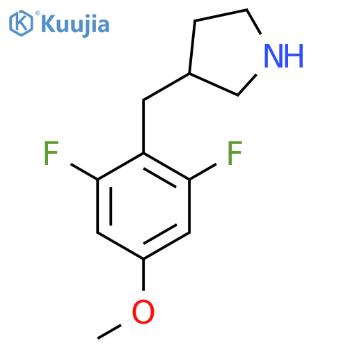 3-(2,6-difluoro-4-methoxyphenyl)methylpyrrolidine structure