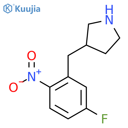 3-(5-fluoro-2-nitrophenyl)methylpyrrolidine structure