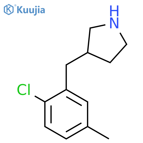 3-(2-chloro-5-methylphenyl)methylpyrrolidine structure