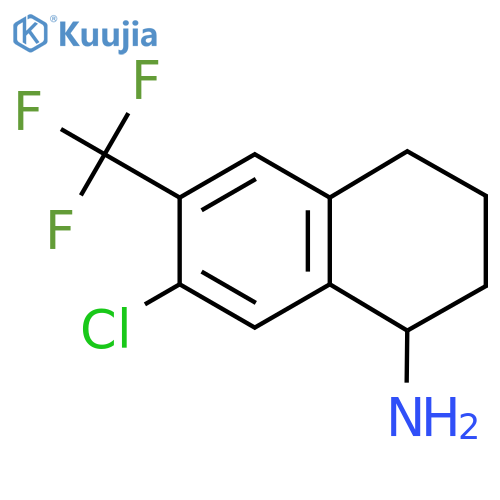 7-Chloro-6-(trifluoromethyl)-1,2,3,4-tetrahydronaphthalen-1-amine structure