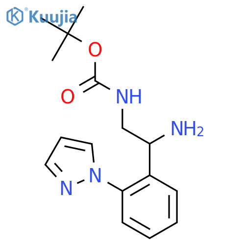 tert-butyl N-{2-amino-2-2-(1H-pyrazol-1-yl)phenylethyl}carbamate structure
