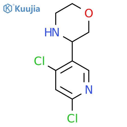 3-(4,6-dichloropyridin-3-yl)morpholine structure