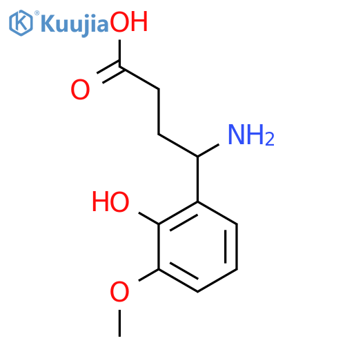 4-amino-4-(2-hydroxy-3-methoxyphenyl)butanoic acid structure