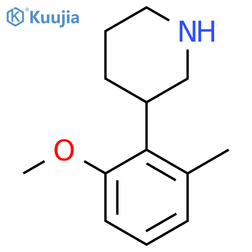 3-(2-methoxy-6-methylphenyl)piperidine structure