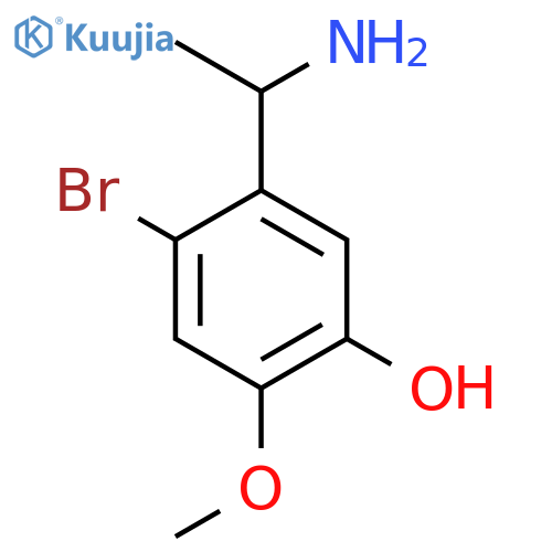 5-(1-aminoethyl)-4-bromo-2-methoxyphenol structure
