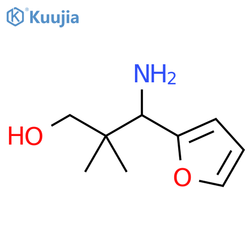 3-amino-3-(furan-2-yl)-2,2-dimethylpropan-1-ol structure