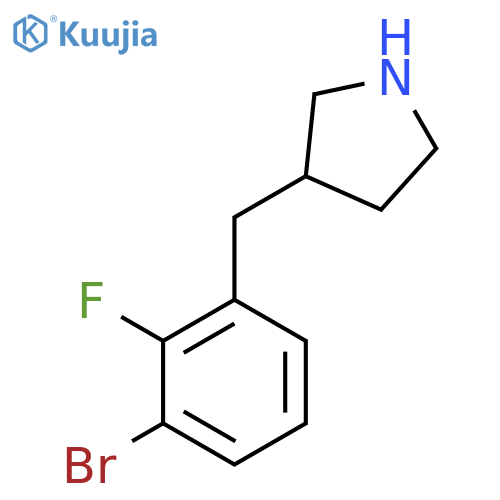 3-(3-bromo-2-fluorophenyl)methylpyrrolidine structure