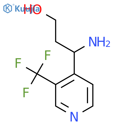 3-amino-3-3-(trifluoromethyl)pyridin-4-ylpropan-1-ol structure