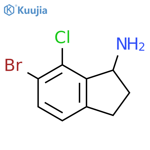6-BROMO-7-CHLORO-2,3-DIHYDRO-1H-INDEN-1-AMINE structure