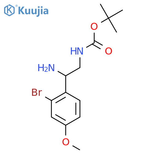 tert-butyl N-2-amino-2-(2-bromo-4-methoxyphenyl)ethylcarbamate structure